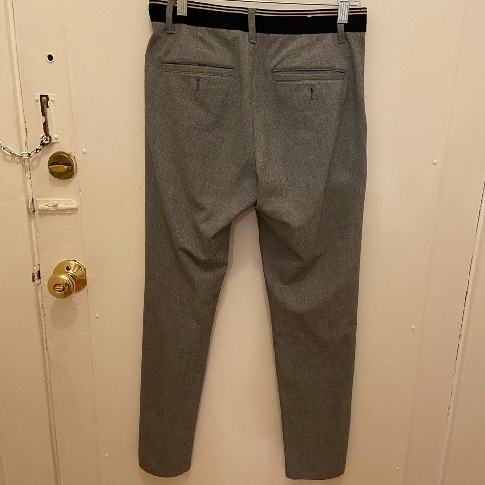Zara Mens Grey Slim Fit Skinny Trouser Gray Business Suit Pants XS Size 29